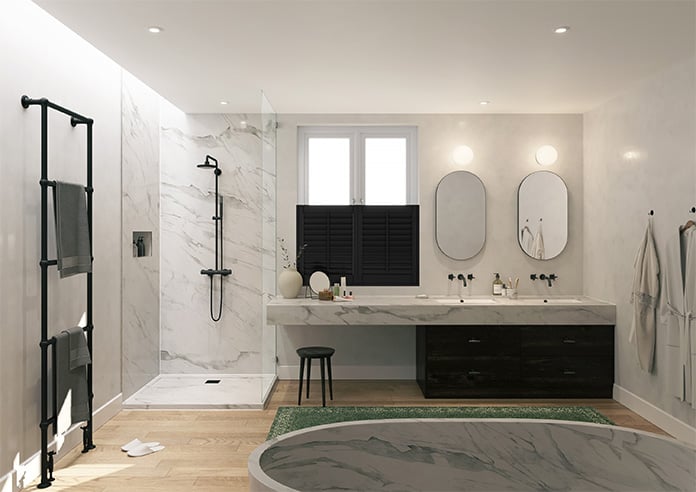 Kensington, Onyx Black - Cafe Style Plantation Shutter - Image 9